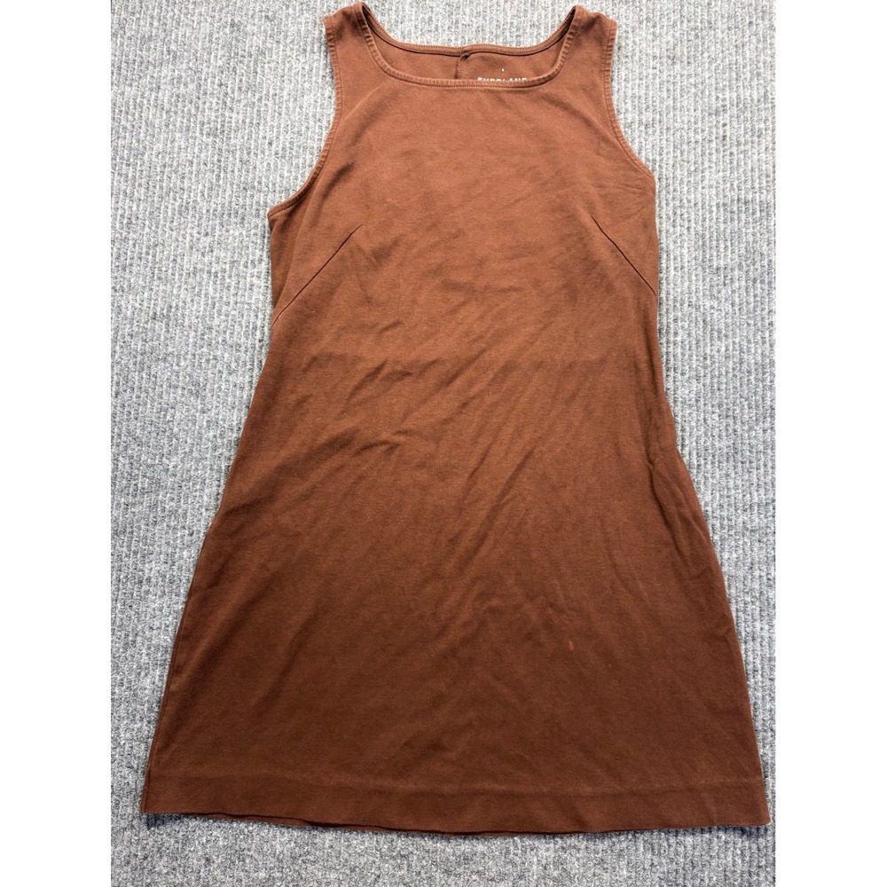Everlane Rust Brown Cotton Sleeveless Shift Dress Crew Neck Mini Size S